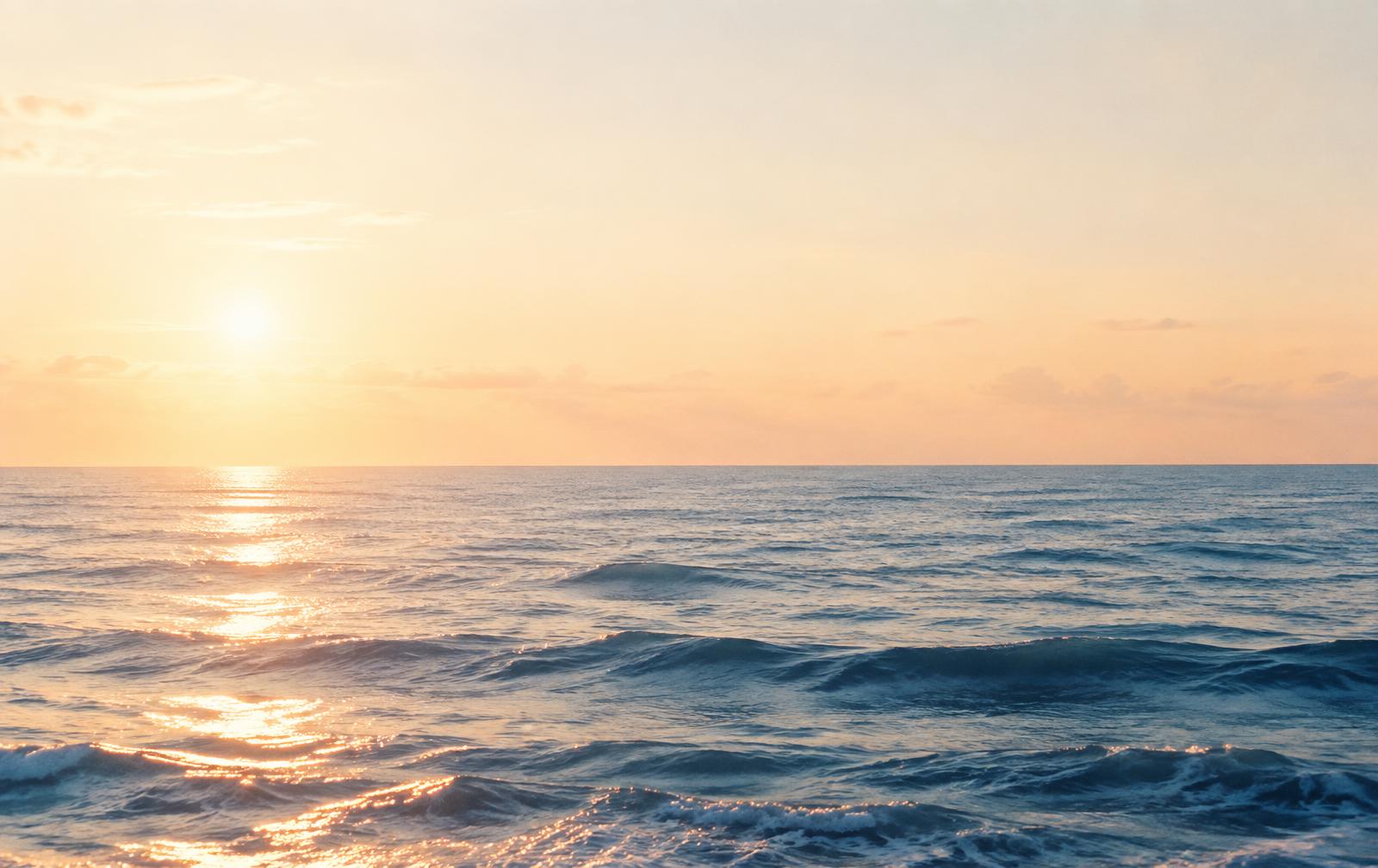 Morning light over the Atlantic Ocean